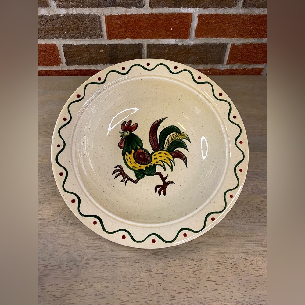 Metlox Poppytrail California Provincial Rooster Vegetable Serving‎ Bowl 10